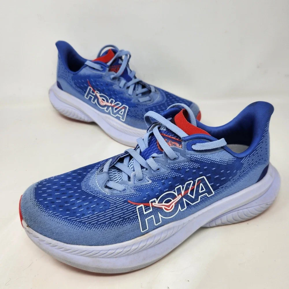 Hoka One One Mach 6 Womens Running Shoes Blue Red 1147810 MLL Size 8B